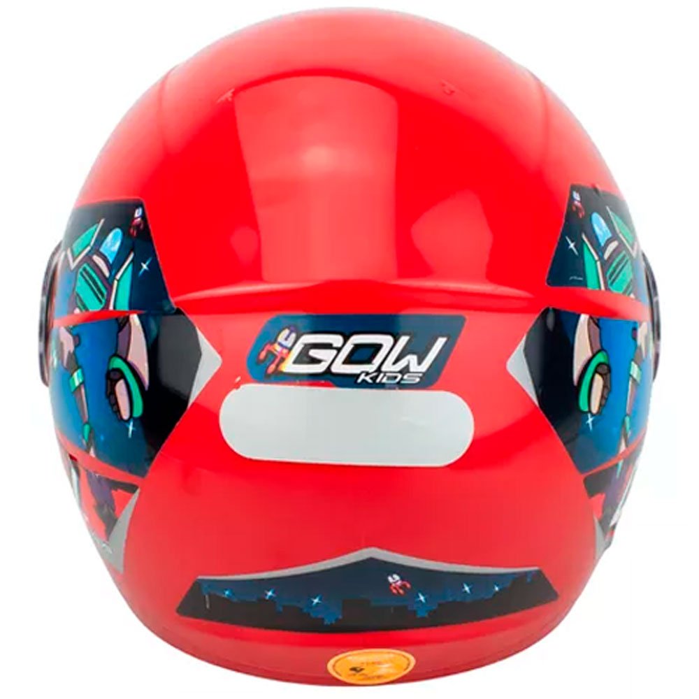 Capacete  Infantil Vermelho Gow